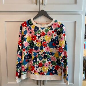 Boden Floral Print Sweatshirt.  Size Medium.